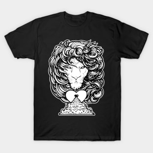 Heart of A Lion - White Outlined Version T-Shirt